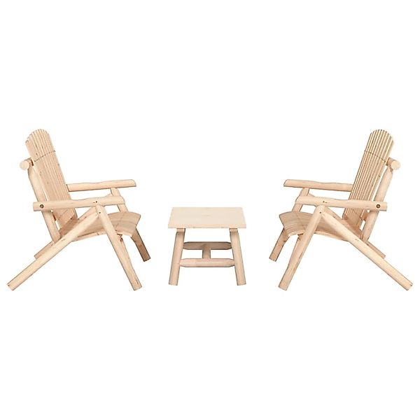 vidaXL 3-tlg Garten-Lounge-Set Massivholz Fichte Modell 5 günstig online kaufen