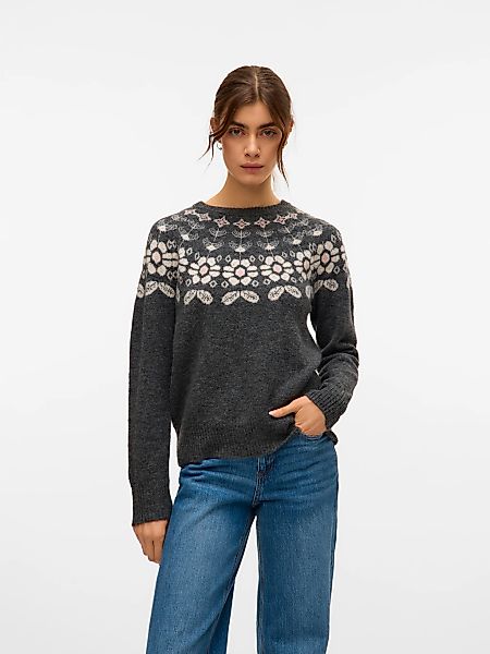 Vero Moda Strickpullover "VMSIMONE LS NORDIC PULLOVER GA REP BOO" günstig online kaufen