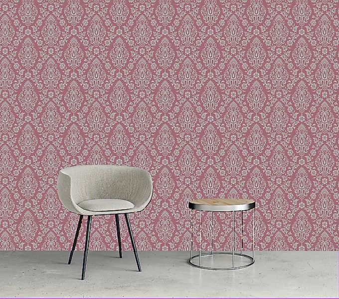 queence Vinyltapete »Michele«, bedruckt-Barock-Antikoptik-Kunst, 90x250cm, günstig online kaufen