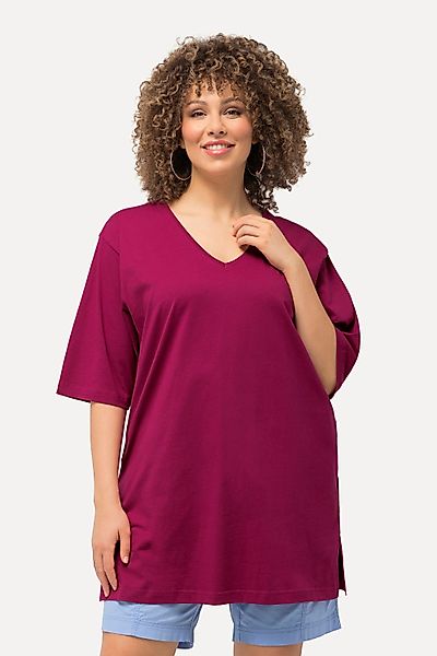 Ulla Popken T-Shirt T-Shirt V-Ausschnitt Relaxed günstig online kaufen