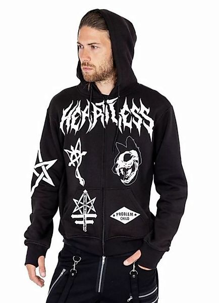 Heartless Kapuzensweatshirt Don't Follow Hood Skelett Totenkopf Okkult Symb günstig online kaufen