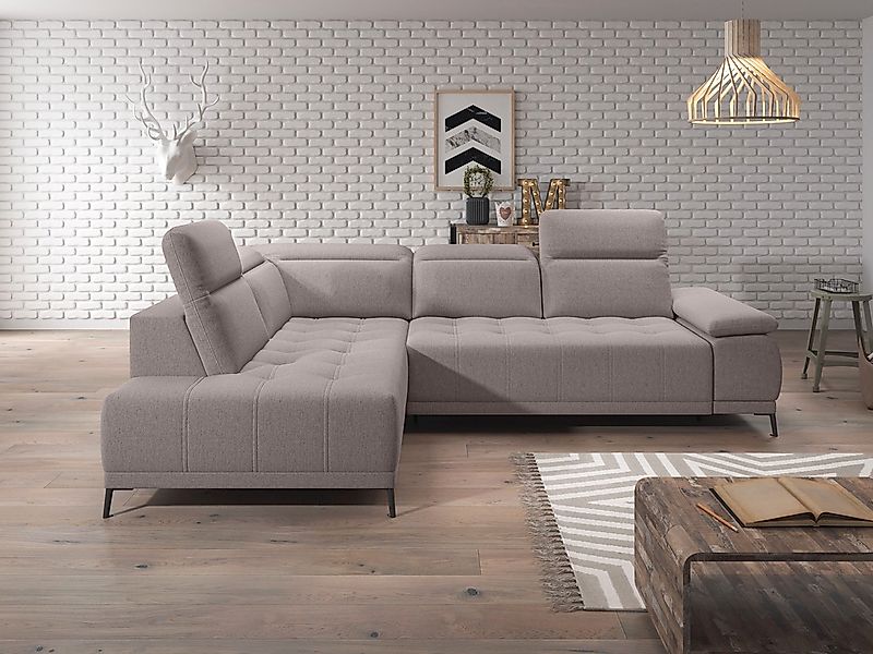 WERK2 Ecksofa "Focus-L, elektrisch erweiterbare Sitztiefe um ca. 30 cm, L-F günstig online kaufen