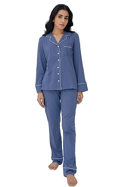 SNOOZE OFF Pyjama Schlafanzug in blau günstig online kaufen