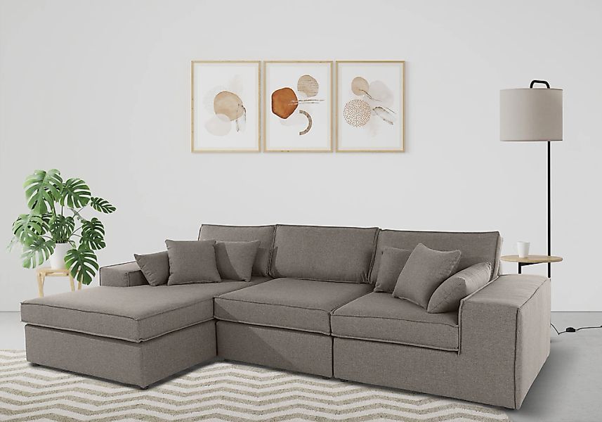 OTTO home Ecksofa "Florid L-Form" 3 Teile, bestehend aus Modulen, viele Bez günstig online kaufen