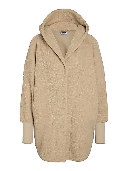Noisy may Cardigan Teddyfleece Kapuze lockerer Schnitt offene Kanten (1-tlg günstig online kaufen