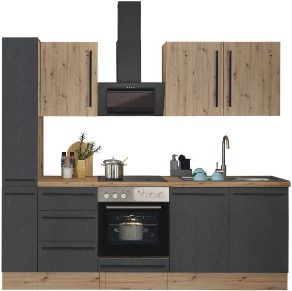 KOCHSTATION Küchenzeile Florida, Breite 240 cm, günstig online kaufen