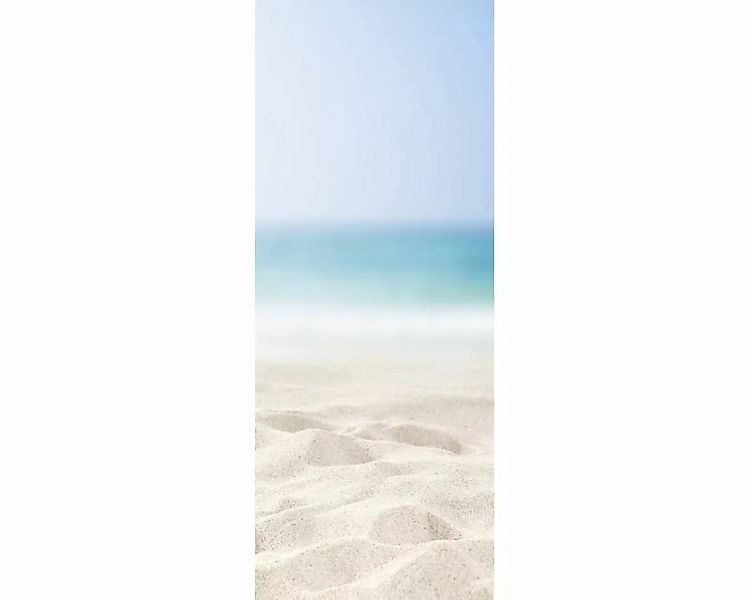 Dekopanel "Bright Beach" 1,00x2,50 m / Glattvlies Perlmutt günstig online kaufen