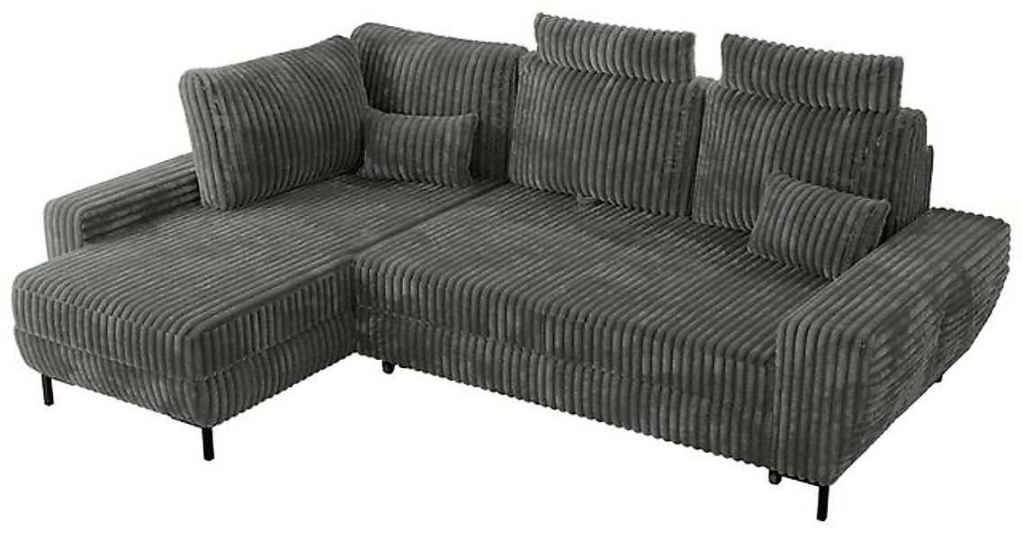 MKS MÖBEL Ecksofa FLAVIA L, Set, Schlafsofa, Wellenfedern, Polyurethanschau günstig online kaufen