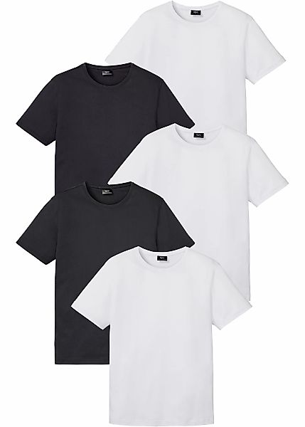 bonprix T-Shirt "T-Shirt (5er Pack)" Packung, 5, 5 Stk. tlg. T-Shirt (5er P günstig online kaufen