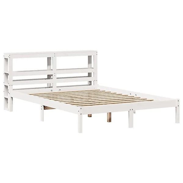 vidaXL Massivholzbett ohne Matratze Weiß 120x190 cm Kiefernholz 3305711 günstig online kaufen