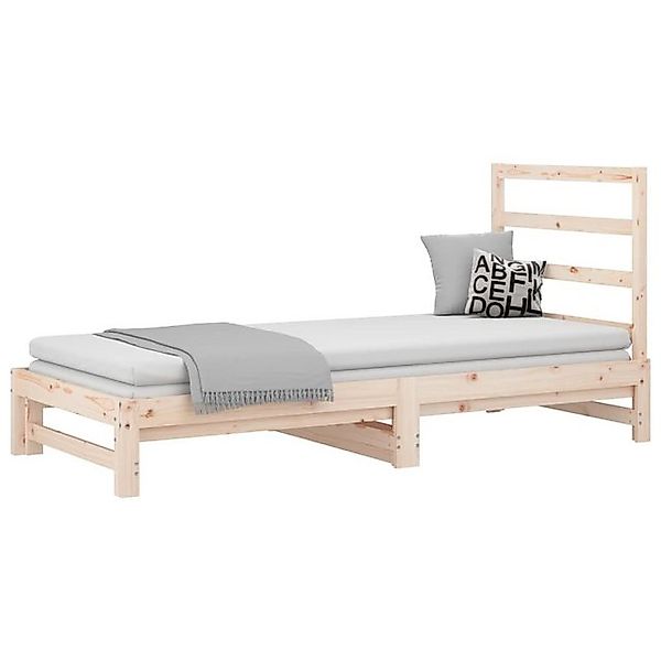 vidaXL Ausziehbett, Tagesbett Ausziehbar 2x(90x190) cm Massivholz Kiefer günstig online kaufen