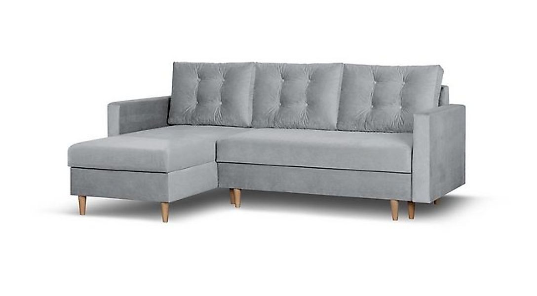 Beautysofa Ecksofa mit Schlaffunktion Sigurd L, Klassisches Design, Skandin günstig online kaufen