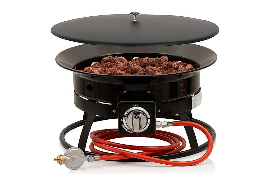 BBQ-Toro Feuerschale Gas Feuerstelle mit Lavasteinen, Ø 48 cm - 12 kW, Gasf günstig online kaufen