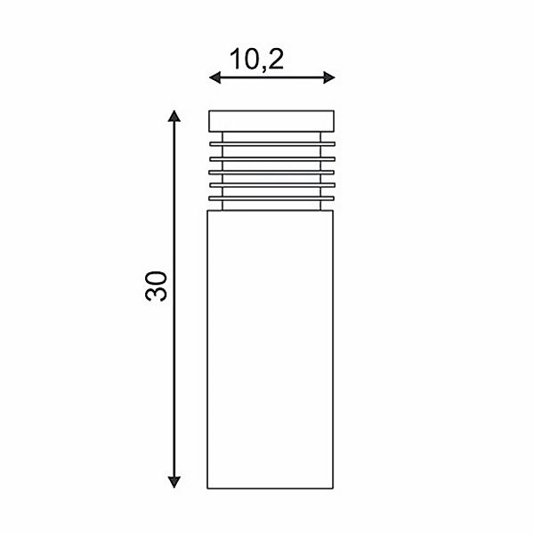 SLV VAP SLIM 30, Outdoor Standleuchte, TC-TSE, IP44, edelstahl gebürstet, Ø günstig online kaufen