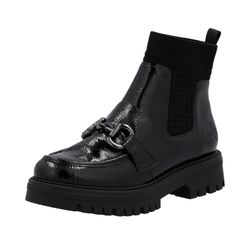 Rieker Schlupfboots Stiefelette, Plateauboots, Profilsohle, Blockabsatz, günstig online kaufen