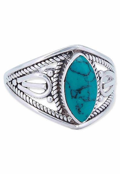 mantraroma Silberring DAHAB Ellipse aus 925 Silber mit Türkis (Ring mit Sch günstig online kaufen