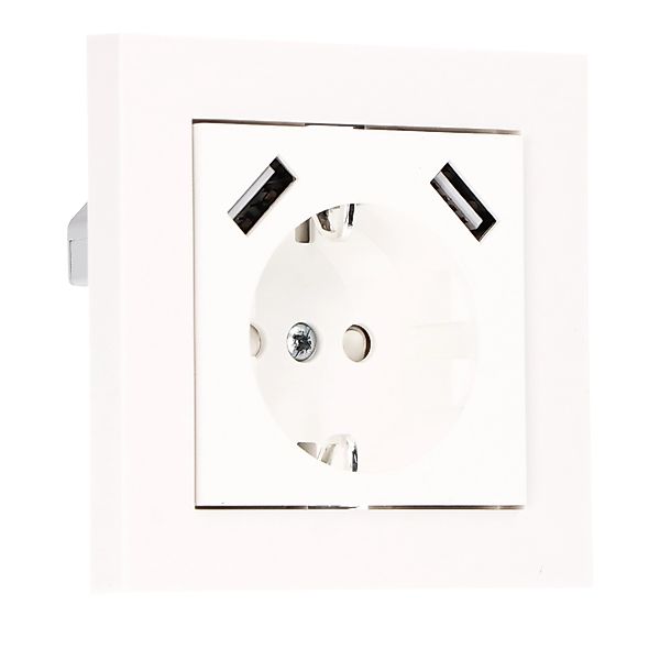 ProCharge Steckdose 2xUSB A markenkompatibel Weiß günstig online kaufen