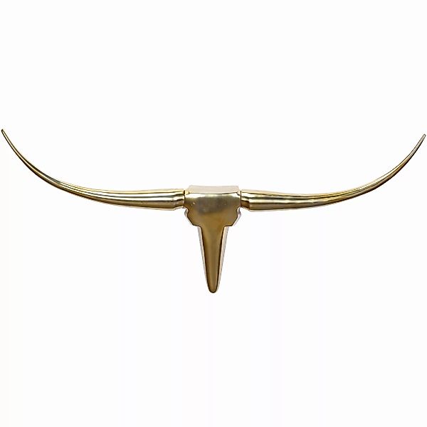 Deko Geweih Bull M Gold 100 cm Aluminium Design Hörner | Wanddekoration Sti günstig online kaufen