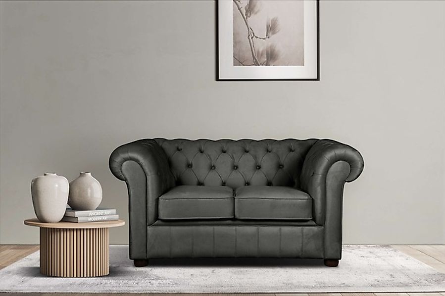 Home affaire 2-Sitzer »CHARENTE, Chesterfield-Sofa, Wellenfederung, Maße: B günstig online kaufen