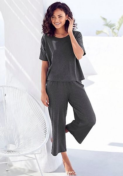 Vivance Dreams Pyjama (2 tlg., 2-teilig) in weicher Ripp-Qualität günstig online kaufen