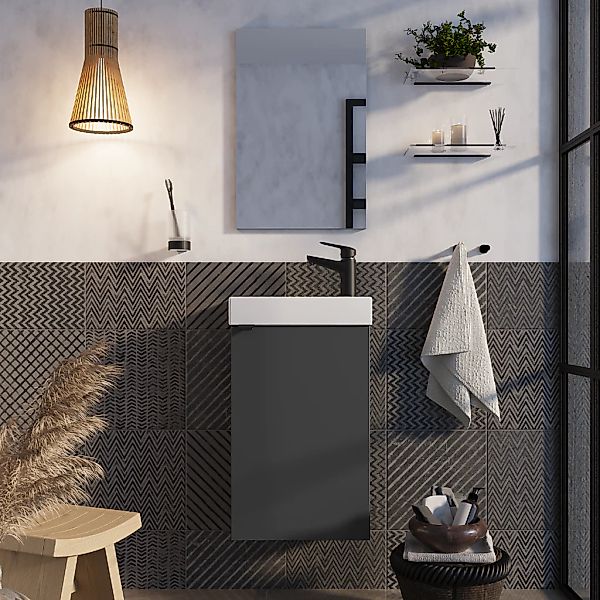 welltime Badmöbel-Set "Badmöbel-Set Gesa, Schrank mit Waschbecken und Spieg günstig online kaufen