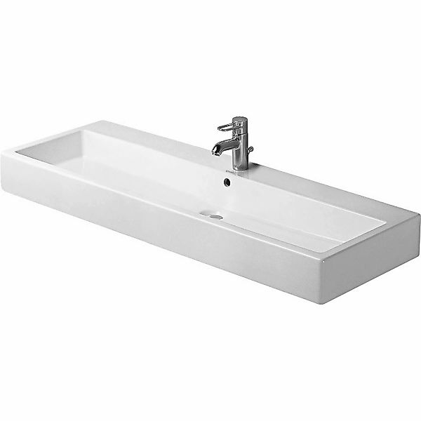 Duravit Einbauwaschbecken Vero 120 cm Weiß 2 Hahnlöcher geschliffen WonderG günstig online kaufen