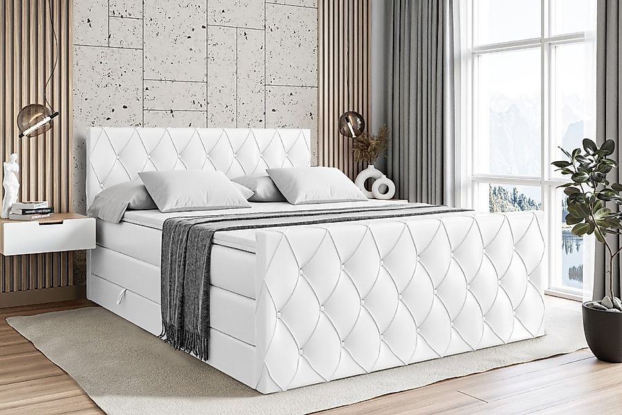 ALTDECOR Boxspringbett AMAY KING (Multipocket-Matratze H4 und H3 Matratze B günstig online kaufen