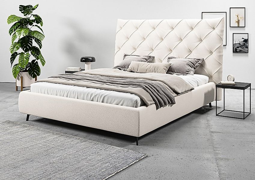 Home affaire Polsterbett "Maxime, in 4 Breiten bis 200cm, auch in Leder" Ko günstig online kaufen