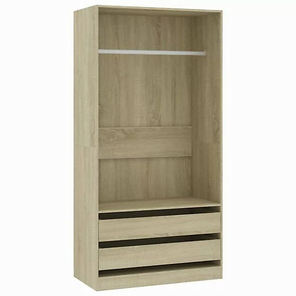 furnicato Kleiderschrank Sonoma-Eiche 100x50x200 cm Holzwerkstoff (1-St) günstig online kaufen