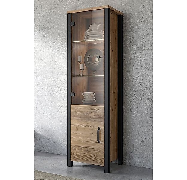 Lomadox Vitrine ORADEA-83 Appenzeller Fichte Nb. günstig online kaufen