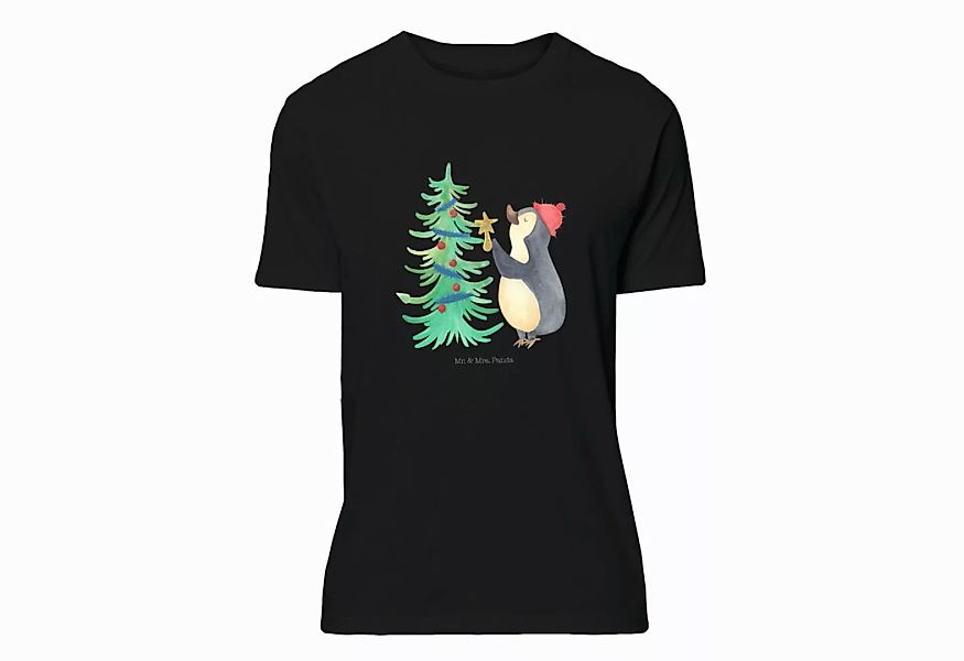 Mr. & Mrs. Panda T-Shirt Pinguin Weihnachtsbaum - Schwarz - Geschenk, Weihn günstig online kaufen