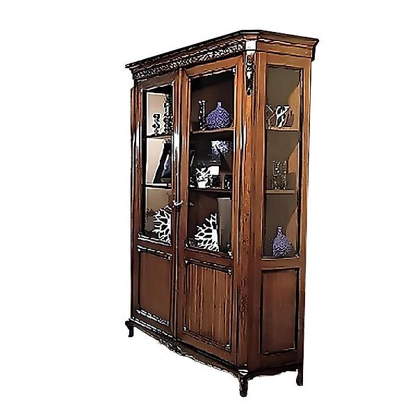 JVmoebel Glasvitrine Möbel Echtes Holz Sideboard Holz Vitrine Anrichten Ita günstig online kaufen