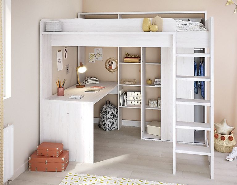 Parisot Hochbett Higher (Stauraumbett Liegefläche 90x200 günstig online kaufen