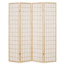 Homestyle4u Paravent Raumteiler Trennwand Shoji Natur günstig online kaufen