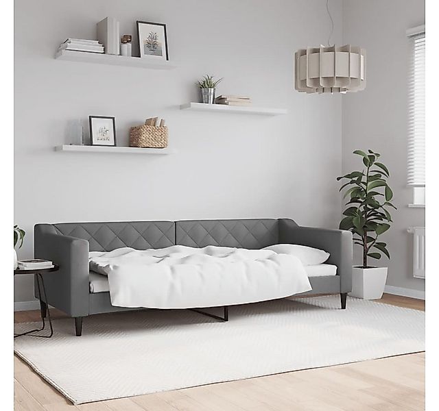 vidaXL Bett, Tagesbett Dunkelgrau 80x200 cm Stoff günstig online kaufen