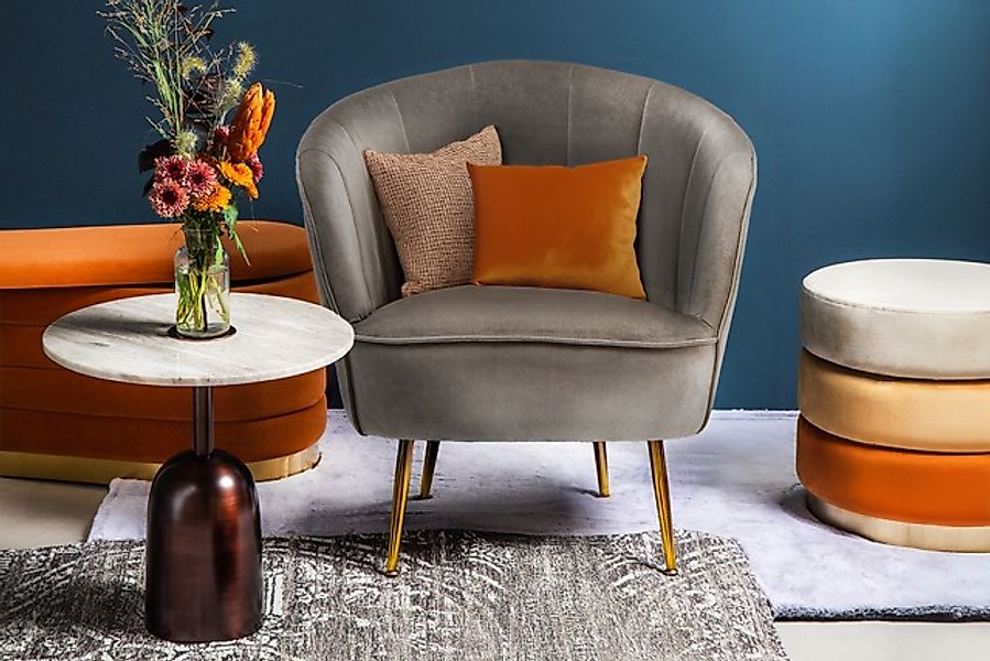 Kayoom Sessel »Loulan 125, gemütlicher Cocktail-Sessel, edler Samtbezug« 1 günstig online kaufen