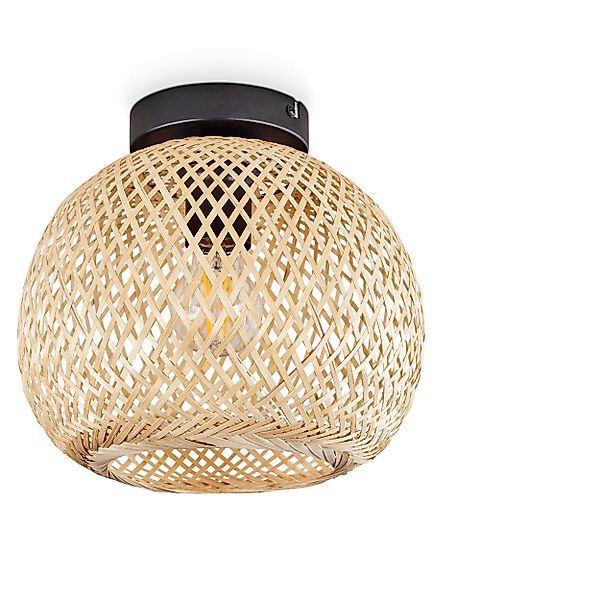 hofstein Deckenleuchte moderne Deckenlampe aus Metall/Bambus günstig online kaufen