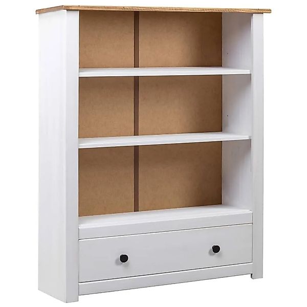 vidaXL Bücherregal Weiß 80 x 35 x 110 cm Massivholz Panama-Kiefer 282669 günstig online kaufen