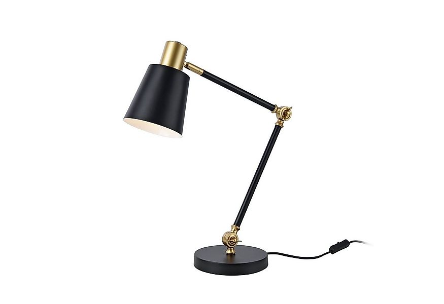 lux.pro Tischleuchte, ohne Leuchtmittel, »Abergele« 1 x E27 Metall Schwarz günstig online kaufen