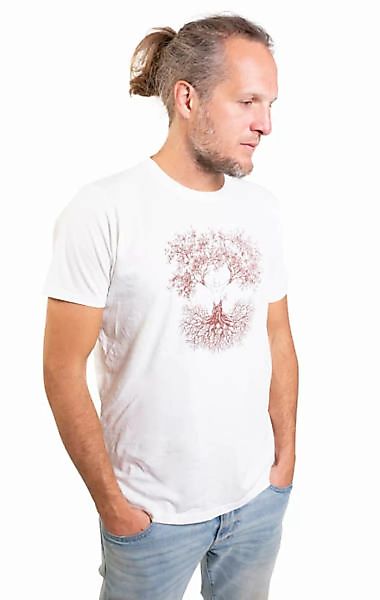 Shirt Aus Biobaumwolle Fairwear Für Herren "Fusion" In Washed White günstig online kaufen