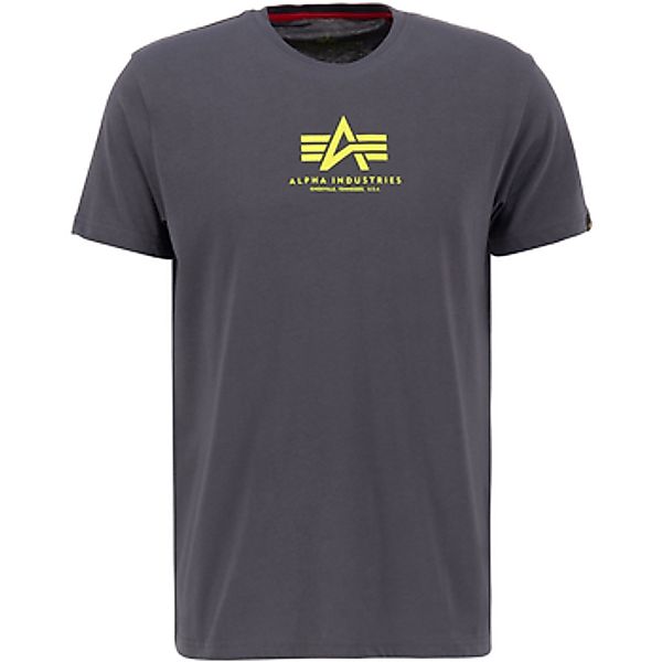 Alpha Industries  T-Shirts & Poloshirts Basic T Mid Logo - vintage grey günstig online kaufen