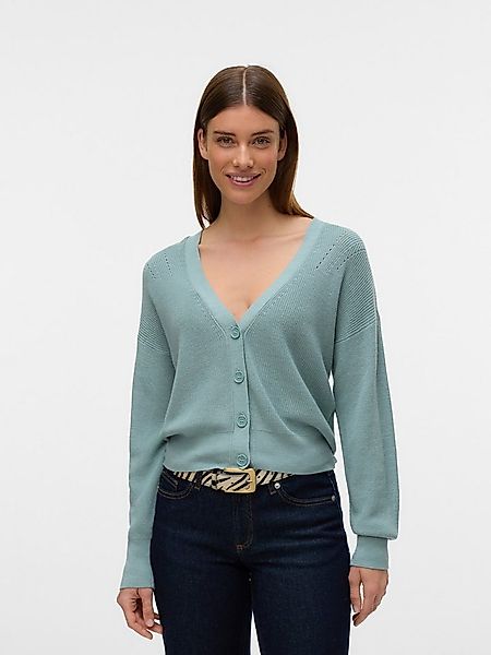 Vero Moda Strickjacke VMNEWLEXSUN LS SHORT V-NECK CAR GA NOOS mit Knopfleis günstig online kaufen