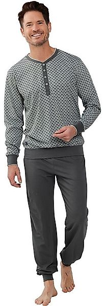 Pastunette Schlafanzug Klassischer Herren Pyjama lang (2 tlg) Baumwolle günstig online kaufen
