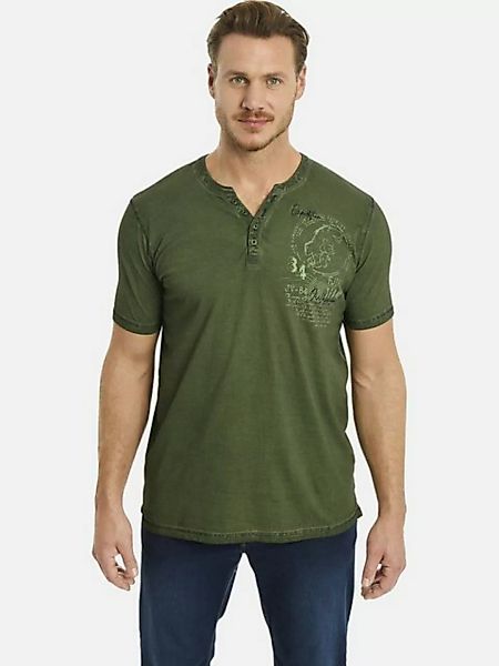 Jan Vanderstorm T-Shirt GODBERT mit Serafino-Ausschnitt günstig online kaufen