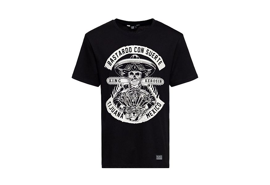 King Kerosin T-Shirt King Kerosin - T-Shirt "Bastardo Con Suerte" günstig online kaufen