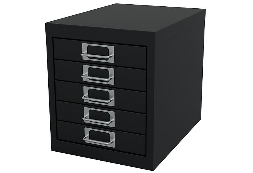 HAGO Ablageregal Aktenschrank Schwarz Schubladenschrank 5 Schubladen Stahls günstig online kaufen