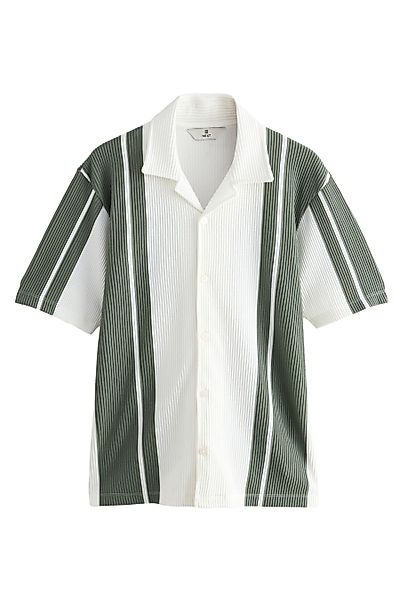 Next Kurzarmhemd Texturiertes Jersey-Hemd mit Streifen günstig online kaufen