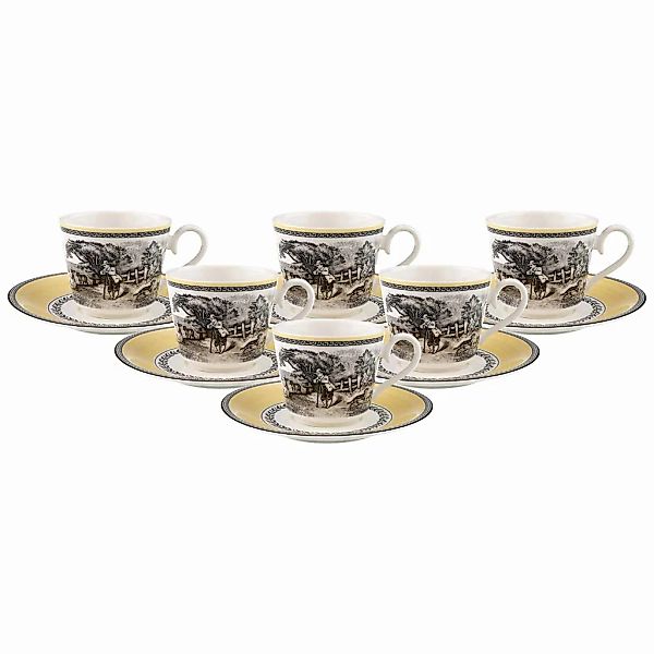 Villeroy & Boch Tasse "Frühstückstassen mit Untertassen Audun Ferme 350 ml günstig online kaufen