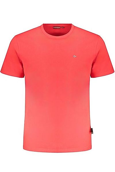 Napapijri T-Shirt Herren Kurzarm T-Shirt Rot - Regular Fit günstig online kaufen