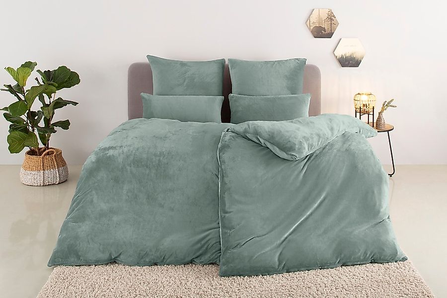 my home Bettwäsche "Desner3" 3 tlg. Bettwäsche mit Reißverschluss, Cashmere günstig online kaufen